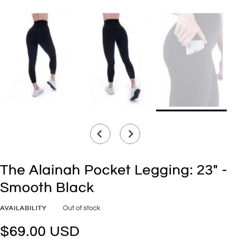 P’tula active The Alainah Pocket Leggings black S